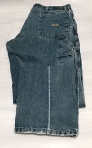 ☆Wrangler サイズW36L34ブルー青色デニム ロングAUTHENTIC ISSUEパンツ長ズボン ボトムス ファッション ジーパン ラングラーJEANSジーンズ