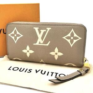 極上美品正規品ルイヴィトン Louis Vuitton アンプラント ジッピーウォレット バイカラー ベージュ クレーム トゥルトレール