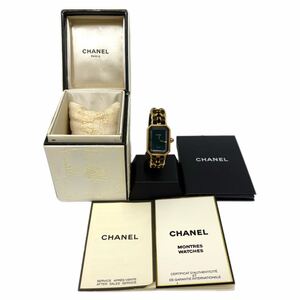 CHANEL SWISS / PLAQUE OR G 20M シャネル プルミエール クオーツ Sサイズ レディース 腕時計 箱付き 稼働品 電池交換済み