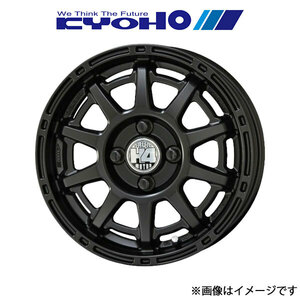 共豊 アルミホイール 1本 H4 モーターX1 マーチ K13/NK13/K13改(14×5.0J 4-100 INSET33 セミグロスブラック)KYOHO H4 MOTOR X1