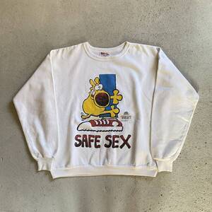 80’s Mother Goose & Grimm Safe Sex Sweatshirt スウェット 古着 エロ　vintage used