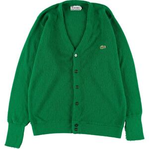 古着 70年代 ラコステ LACOSTE IZOD アクリルニットカーディガン メンズM ヴィンテージ /eaa318229 【SS2406】