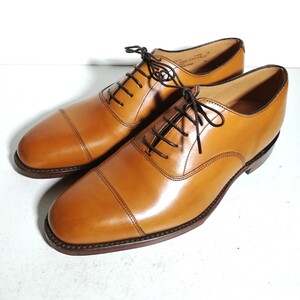 c0637 【新品同様・試着程度】 ★ローク Loake 1880★ Aldwych ストレートチップ 6 24.5cm程度 ライトブラウン 革靴 英国 