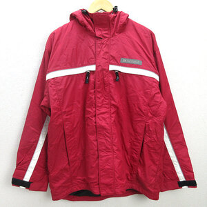 D■デサント/DESCENTE ウインタージャケット/スノボウェア/スキーウェア■赤/MENS/31【中古】■