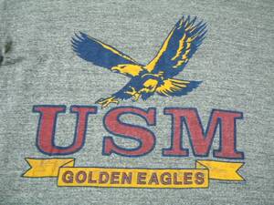 ★アメリカ製! USM GOLDEN EAGLES ゴールデンイーグルスＴ レーヨン混 ラッセル★L