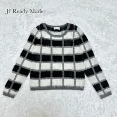 【美品】JF Ready Made　ブロックチェック シャギーニット　レディース