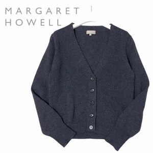 マーガレットハウエル MARGARET HOWELL ウール100% ニットカーディガン Ⅱ ( 2 ) 日本製 トップス アングローバル レディース