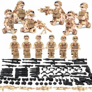 MOC LEGO レゴ ブロック 互換 ARMY ロシア軍特殊部隊 砂漠戦 カスタム ミニフィグ 6体セット 大量武器・装備・兵器付き D218