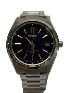 SEIKO◆ソーラー腕時計/アナログ/ステンレス/BLK/SLV/SS/7B24-0BH0