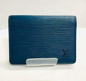 qob.Z3N06　LOUIS VUITTON　ルイヴィトン　エピ　カードケース　青　M6320G/MI0985