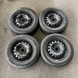 【5162】185/65R15 4本セット冬タイヤYOKOHAMA ICE GUARD IG60バリ山【2021年】スチールホイール 15X5J PCD100/4H