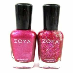 ゾヤ ネイルカラー 2点セット まとめて コスメ レッド系 マニキュア やや難有 レディース 15mlサイズ ZOYA