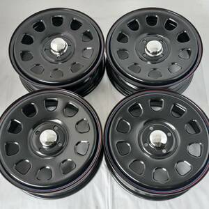 デイトナ 15-5.0J＋45 4-100 ブラック タイヤ付4本セット 165/50R15 軽自動車用 ムーヴ タント NBOX ワゴンR デイズ (W2321-0)