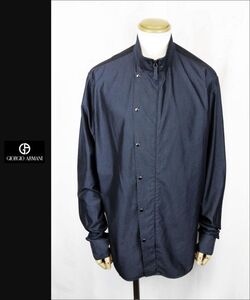 ■■＜極美品＞G・アルマーニ＜GIORGIO ARMANI・black cotton silk＞ZIP＆button designer