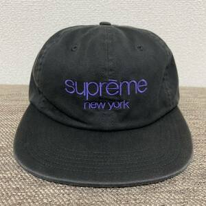 Supreme Twill Classic Logo 6-Panel Cap Black Free 16ss 2016年 黒 ブラック ツイル クラシックロゴ 6パネル キャップ