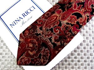 ♪31155C♪良品【ペイズリー 柄】ニナリッチ【NINA RICCI】ネクタイ