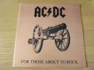 □AC/DC FOR THESE ABOUT TO ROCK 米盤オリジナル B面RLカット！枝番A/C　MASTERDISK刻印