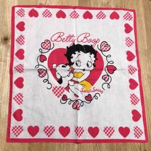 ★90年代 ベティ・ブープ Betty Boop ハンカチ 大判サイズ 昭和レトロ 当時物 ビンテージ 1990年