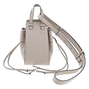 【美品】【RI】LOEWE ロエベ バッグ ショルダーバッグ 314.12.V07 Gray クラシックカーフ ハンモック ドローストロングミニ バッグ