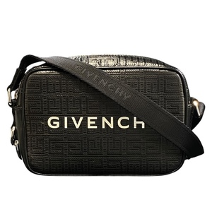 GIVENCHY ジバンシー Gエッセンシャルズ クロスボディバッグ ショルダーバッグ カメラバッグ ロゴ コーティングキャンバス ブラック