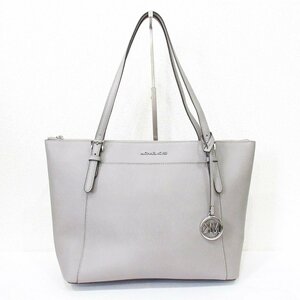 新品同様 MICHAEL KORS マイケルコース CIARA LG EW TZ TOTE レザー トートバッグ グレー×シルバー金具