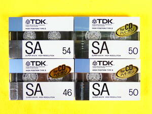 未開封！ TDK SA 46/50/54 ハイポジション ハイポジ カセットテープ 4巻 ＠送料370円(5)