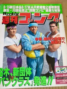 週刊ゴング ピンナップ付き 1993.6 No.464/船木誠勝(船木優治)/鈴木みのる/風間ルミ/ハーレー斎藤/井上貴子/プロレス/雑誌/B3233646