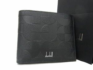 ■新品■未使用■ dunhill ダンヒル レザー 二つ折り 財布 ウォレット 札入れ メンズ ブラック系 AV8928