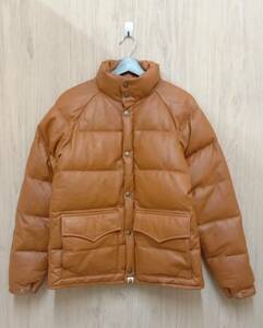 A BATHING APE/アベイシングエイプ/ダウンジャケット/001HJ0801010X/LEATHER CLASSIC DOWN JACKET/ブラウン系/Mサイズ