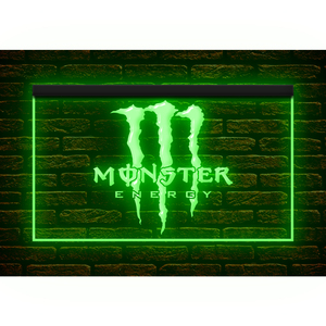 J832 // LED ネオンライトサイン Monster Energy モンスターエナジー■サイズ(約)：W400mm x H300mm 