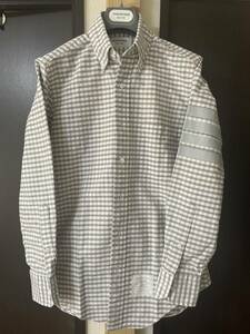 ★美品★ THOM BROWNE. トムブラウン ギンガムチェック オックスフォードボタンダウンシャツ 4BAR サイズ0