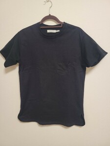 used nonnative 無地 Tシャツ 黒 サイズ1 ノンネイティブ 半袖 クルーネック ブラック カットソー スリット