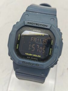 U285 1円～ 稼動品 カシオ CASIO ベビージー Baby-G BGD-5000U タフソーラー デジタル 腕時計 ネイビー レディース