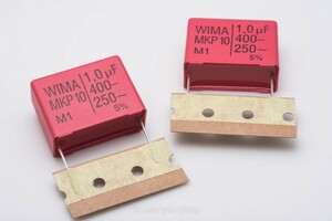 WIMA　オーディオ用フィルムコンデンサ　MKP10　1μF　400V　カットテープ　新品2個セットB