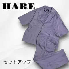 ジャケット パンツ セットアップ HARE S グレー 半袖 メンズ