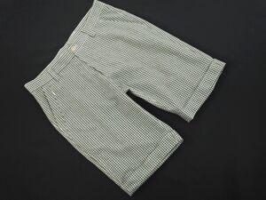 ネコポスOK TENUE DE GOLF ゴルフ 総柄 ハーフ パンツ size79/緑 ■◆ ☆ eed0 メンズ