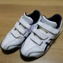 野球asicsJr. トレーニングシューズ 白