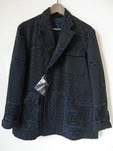 エンジニアードガーメンツ★2022fw★ Reefer Jacket - CP Geo Jacquard/Black×Navy【XS】