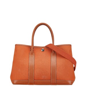 エルメス ガーデンパーティーTPM ハンドバッグ ショルダーバッグ 2WAY ポティロン トワルオフィシエ カントリー HERMES 【中古】