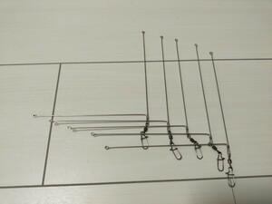 １円スタート！自作 ブラ天秤 ５本 キス 投釣り 投げ釣り Ｌ型 シロギス①