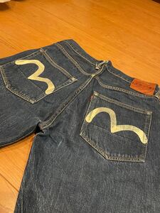 エヴィス EVISU デニム ジーンズ　サイズ34 白カモメ NO2 2001虎耳