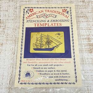 BG15【雑貨】メタルステンシルプレート　American Traditional Templates 1987年　made in the U.S.A.