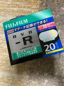 未使用　富士フイルム　DVD-R ４、７GB １〜１６倍　２０枚ケース入り　カラーミックス　送料無料