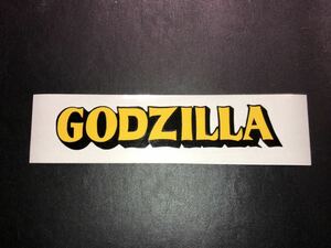 新品 GODZILLA ステッカー 黒黄 色違い同額でOK 大きさ約160×30ミリ 送料無料 モンキー ゴリラ ゴジラ カブ リトルカブ R&P 