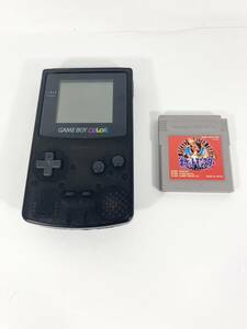 7465【稼働品】ゲームボーイカラー　黒/ブラック　クリア系　ポケットモンスター赤　リザードン