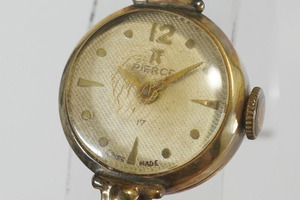 1円~【941】PIERCE／ピアース 【18K 8.50g】 手巻き　ゴールド　ラウンド　レディース　腕時計 