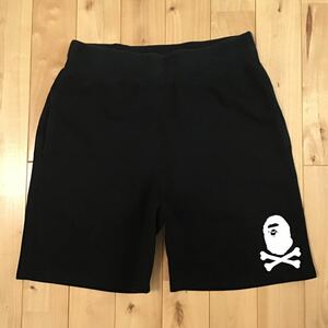 ★パイレーツストア限定★ CROSS BORN LOGO スウェット ハーフパンツ Mサイズ a bathing ape BAPE sweat shorts エイプ ベイプ w15