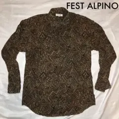 FESTA ALPINO ボタンシャツ  総柄　ビンテージ