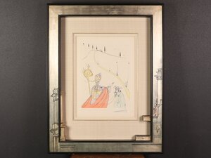 【版画】【伝来_弐】dr2383〈サルバドール・ダリ〉額装 「The Sacred Love of Gala」 エッチング 銅版画 スペインの画家 シュルレアリスム