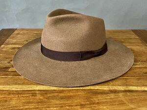 EDDYビンテージハットブラウン58cm stetson 60s70s